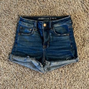 American Eagle size 0 denim shorts.  Excellent condition!